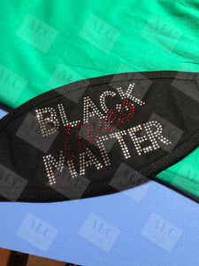 Black Lives Matter Rhinestone Face Mask