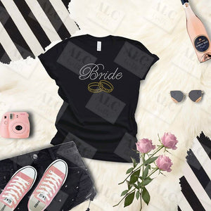 Bride Wedding Bands Rhinestone Shirt