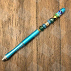 Aqua Petals Lightweight Metal Bling Pen