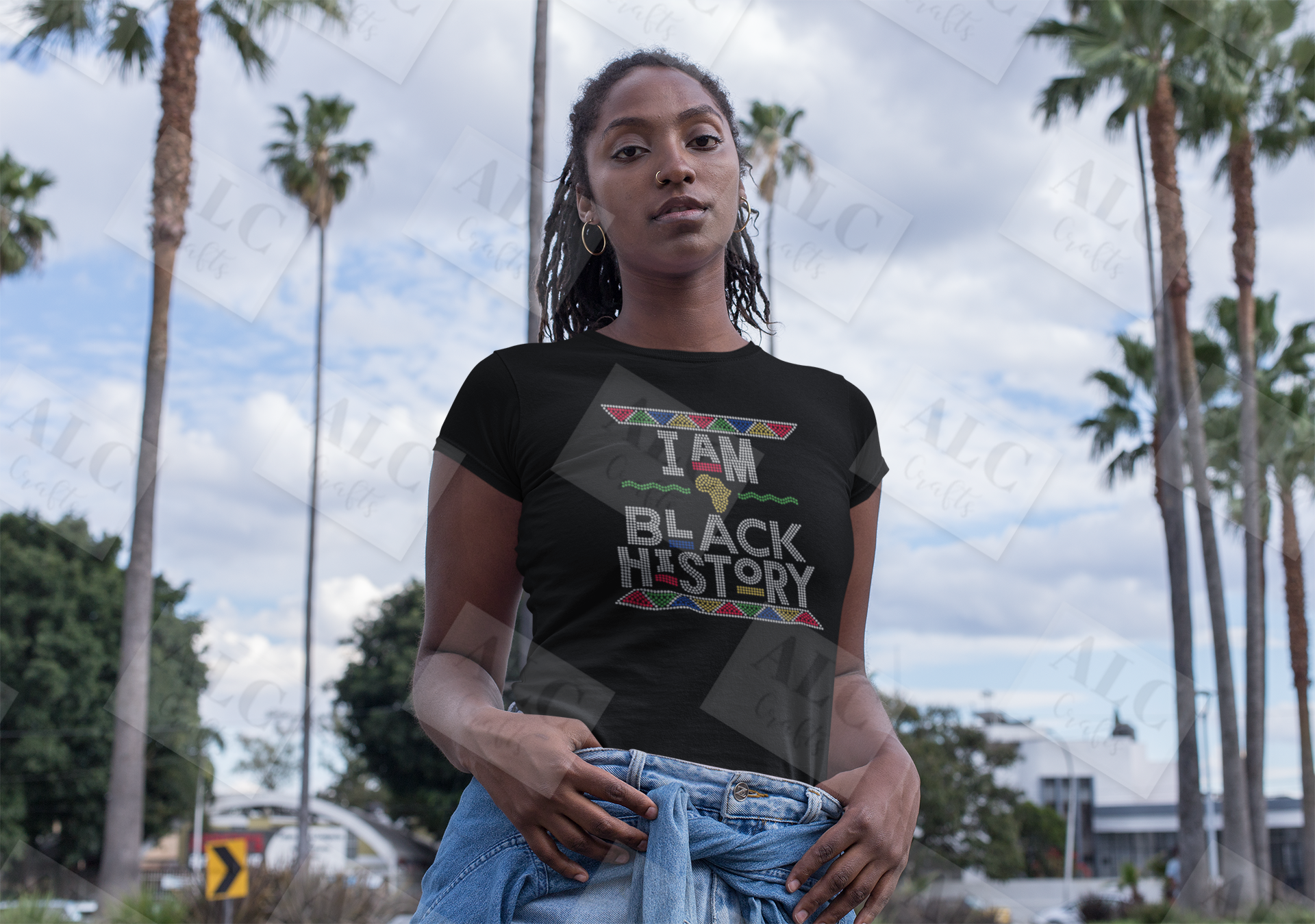 I Am Black History Rhinestone Shirt